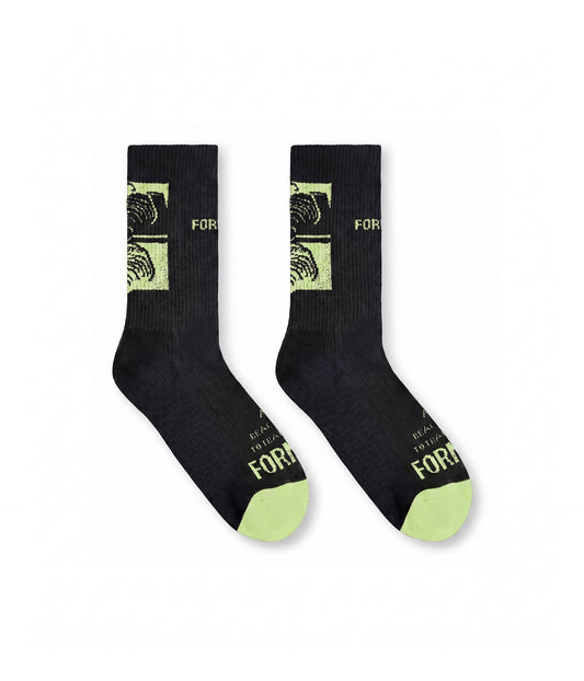 CRUX 2 SOCK // BLACK/LIME