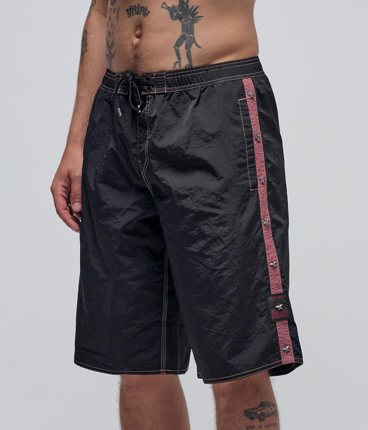 FORMER Future 22" Swim Trunk in Black - The Shiny Bleeding Future Collection