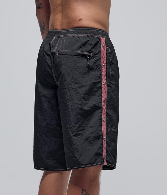 FORMER Future 22" Swim Trunk in Black - The Shiny Bleeding Future Collection