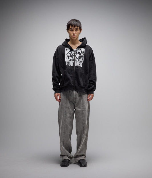 VITAL ZIP HOOD // ACID BLACK