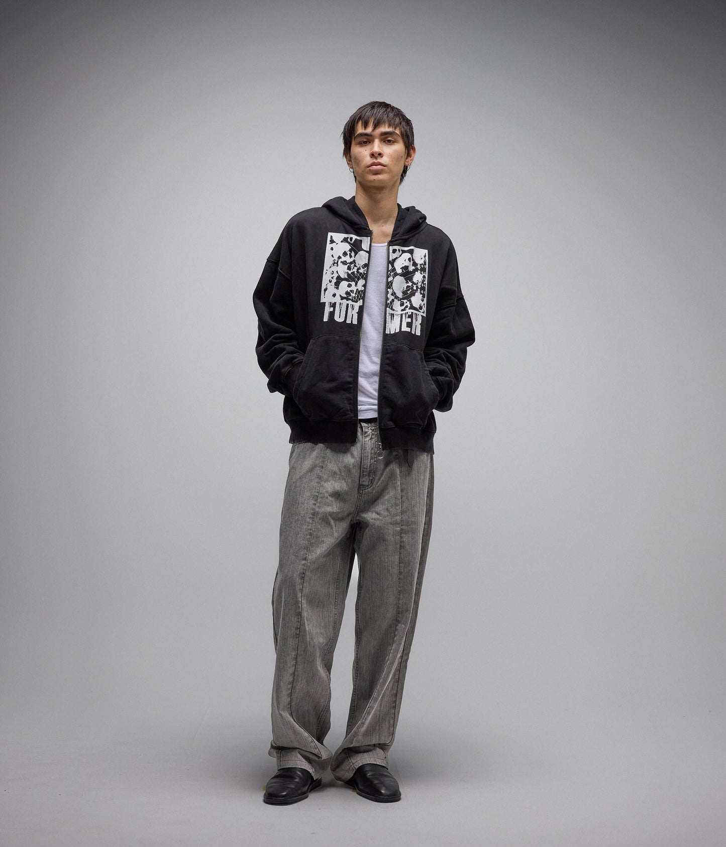 VITAL ZIP HOOD // ACID BLACK