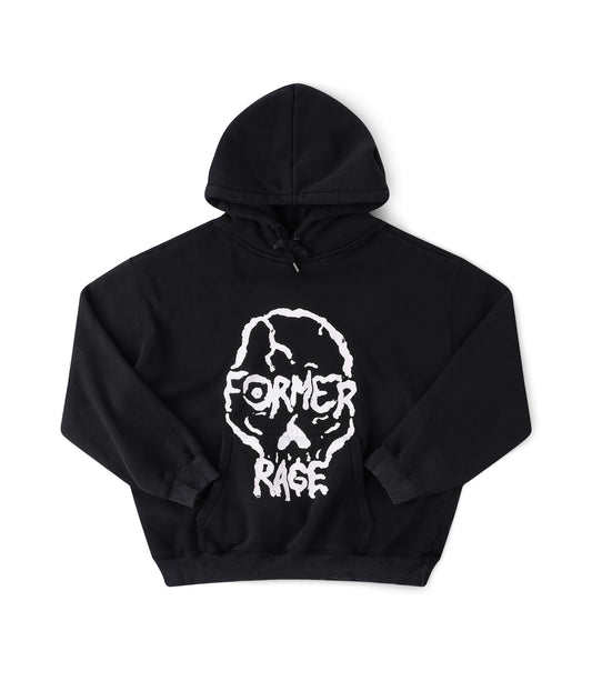 FORMER Skullz Boxy Heavy Hood in Merch Black - FORMER x RAGE Collection