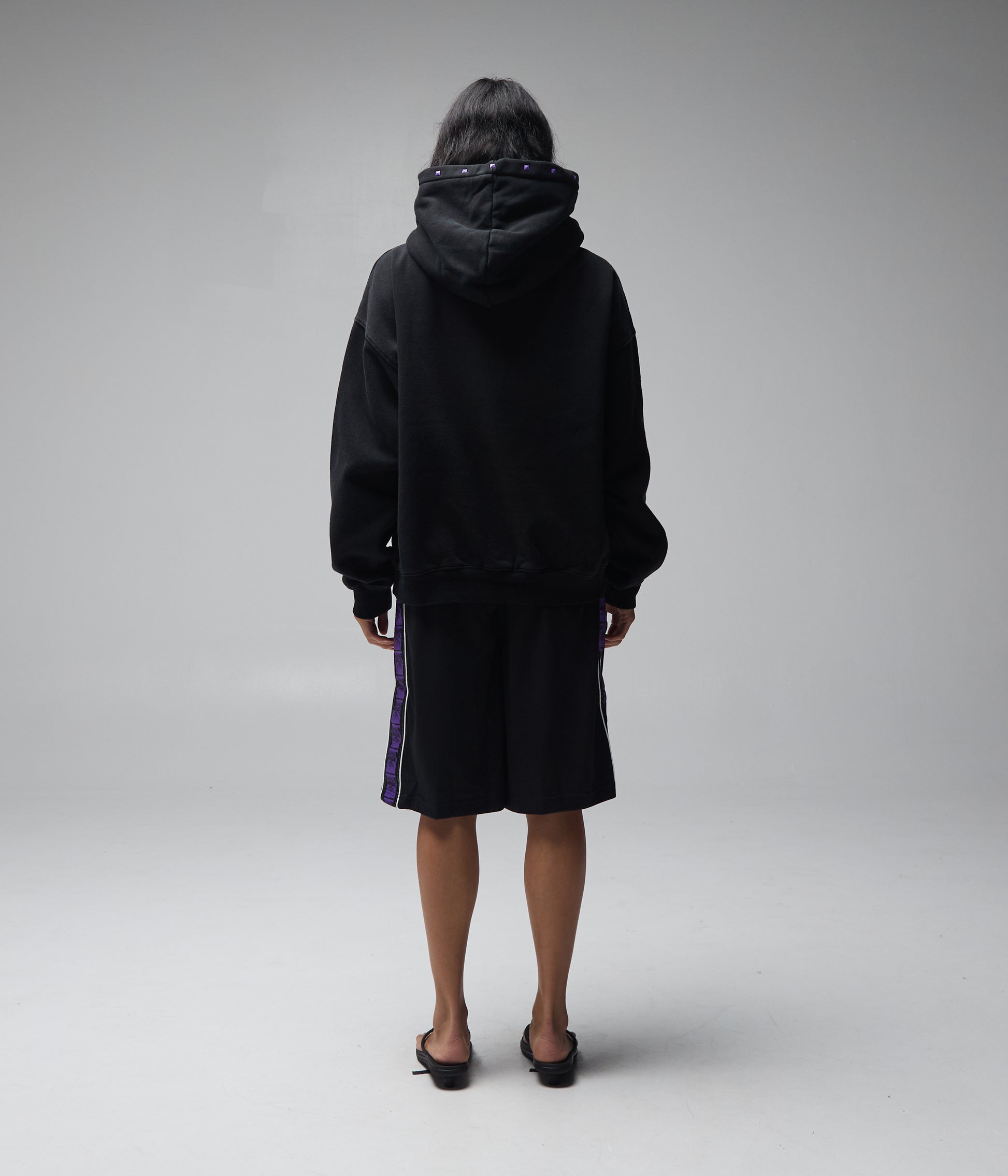 FORMER Corp Boxy Hood in Merch Black - FORMER x RAGE Collection