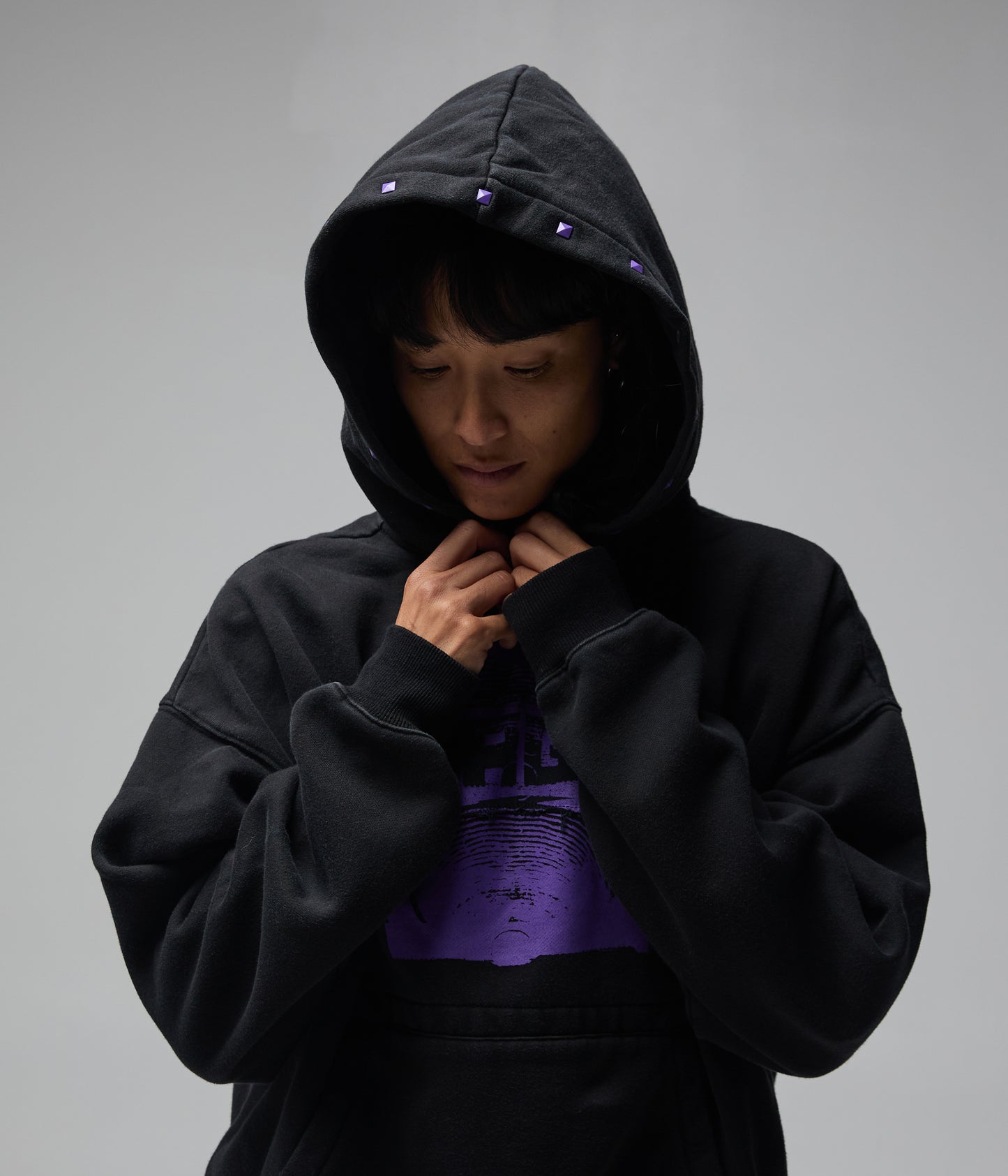 FORMER Corp Boxy Hood in Merch Black - FORMER x RAGE Collection