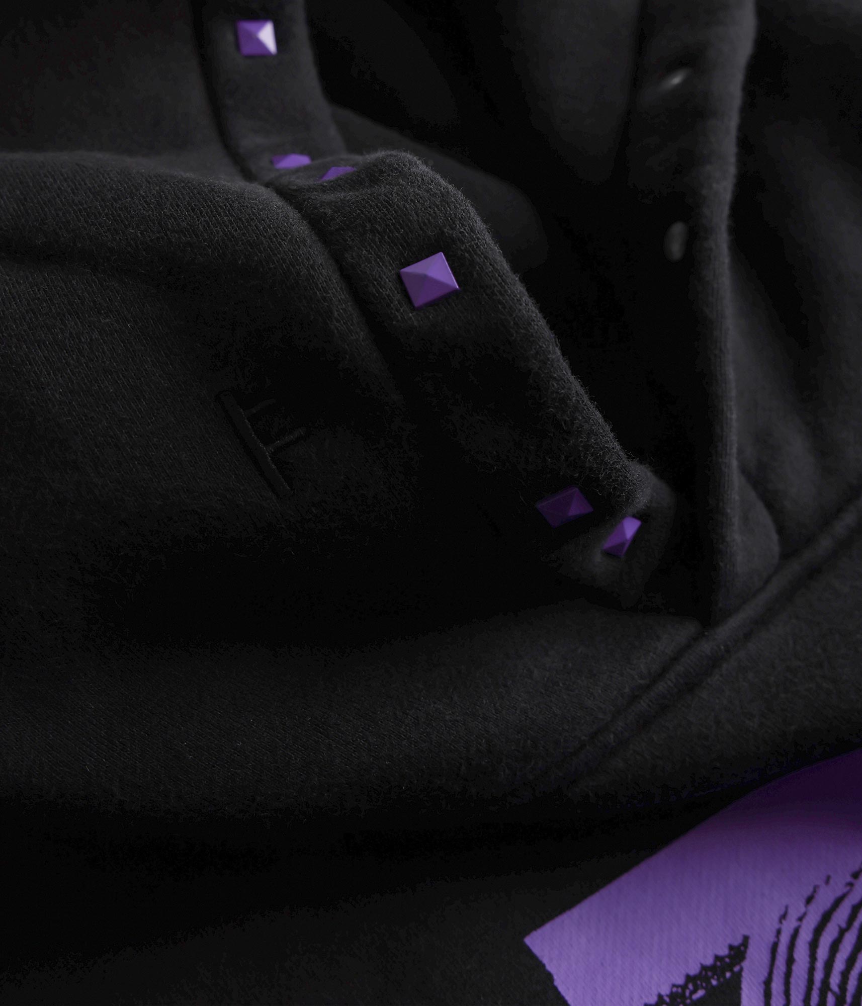 FORMER Corp Boxy Hood in Merch Black - FORMER x RAGE Collection