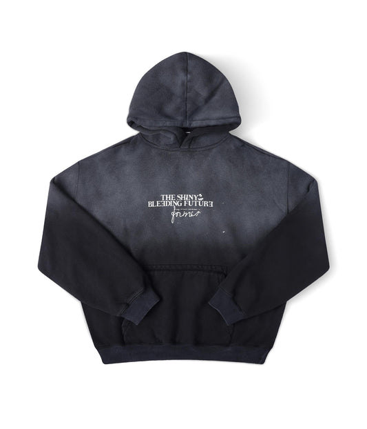 FORMER Bleeding Future Boxy Hood in Washed Black - The Shiny Bleeding Future Collection