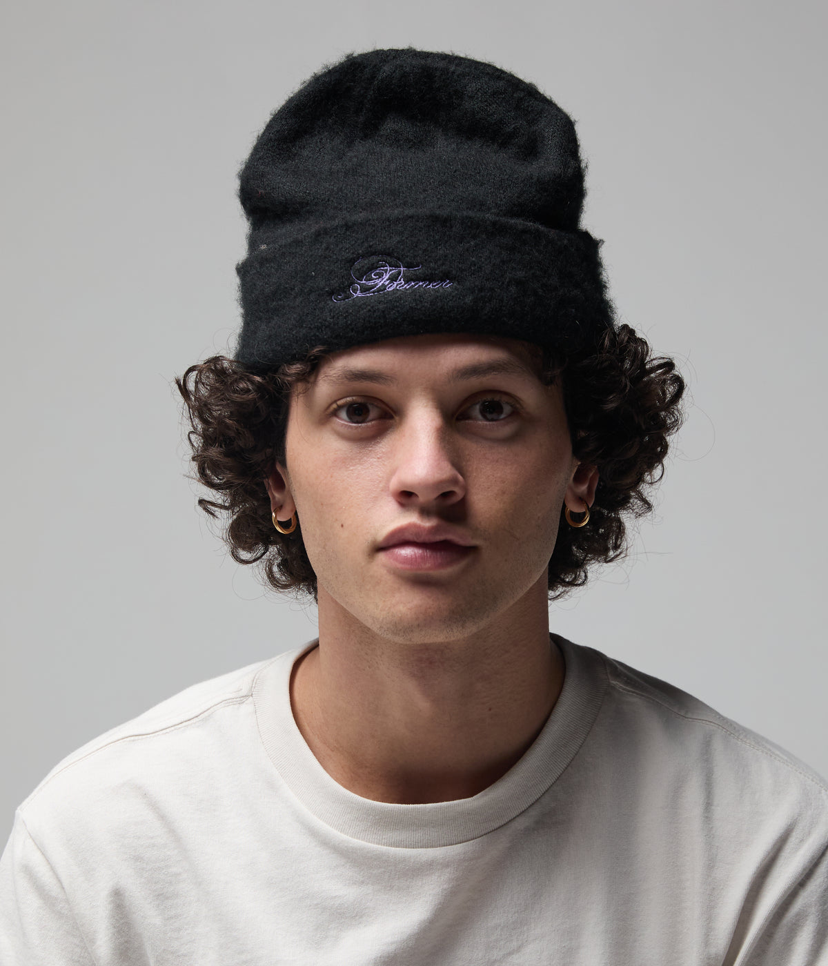FORMER / ILLUSION MOHAIR BEANIE // BLACK