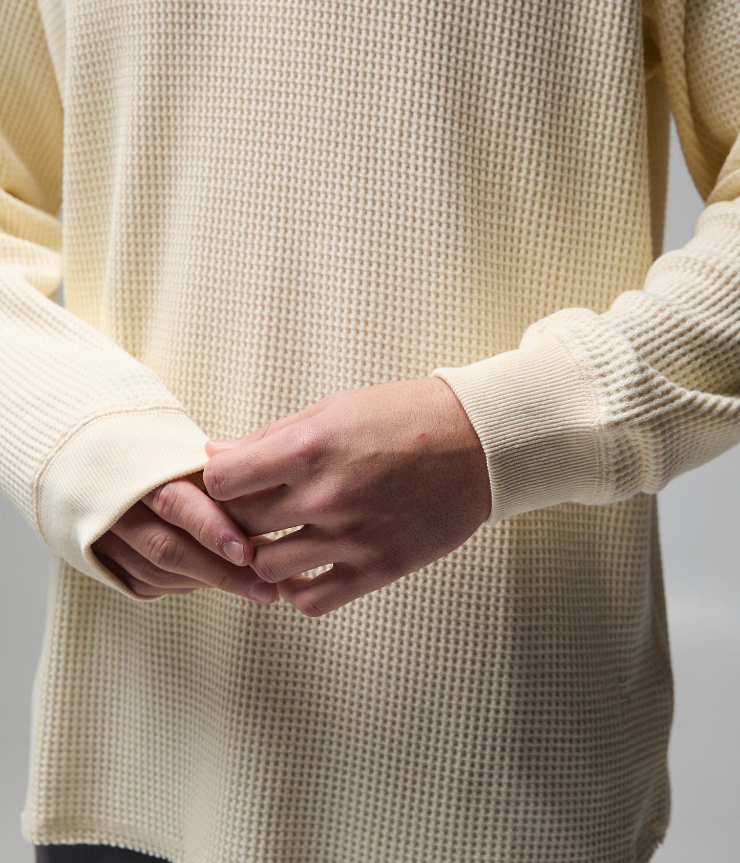 AG RAGLAN WAFFLE // BONE