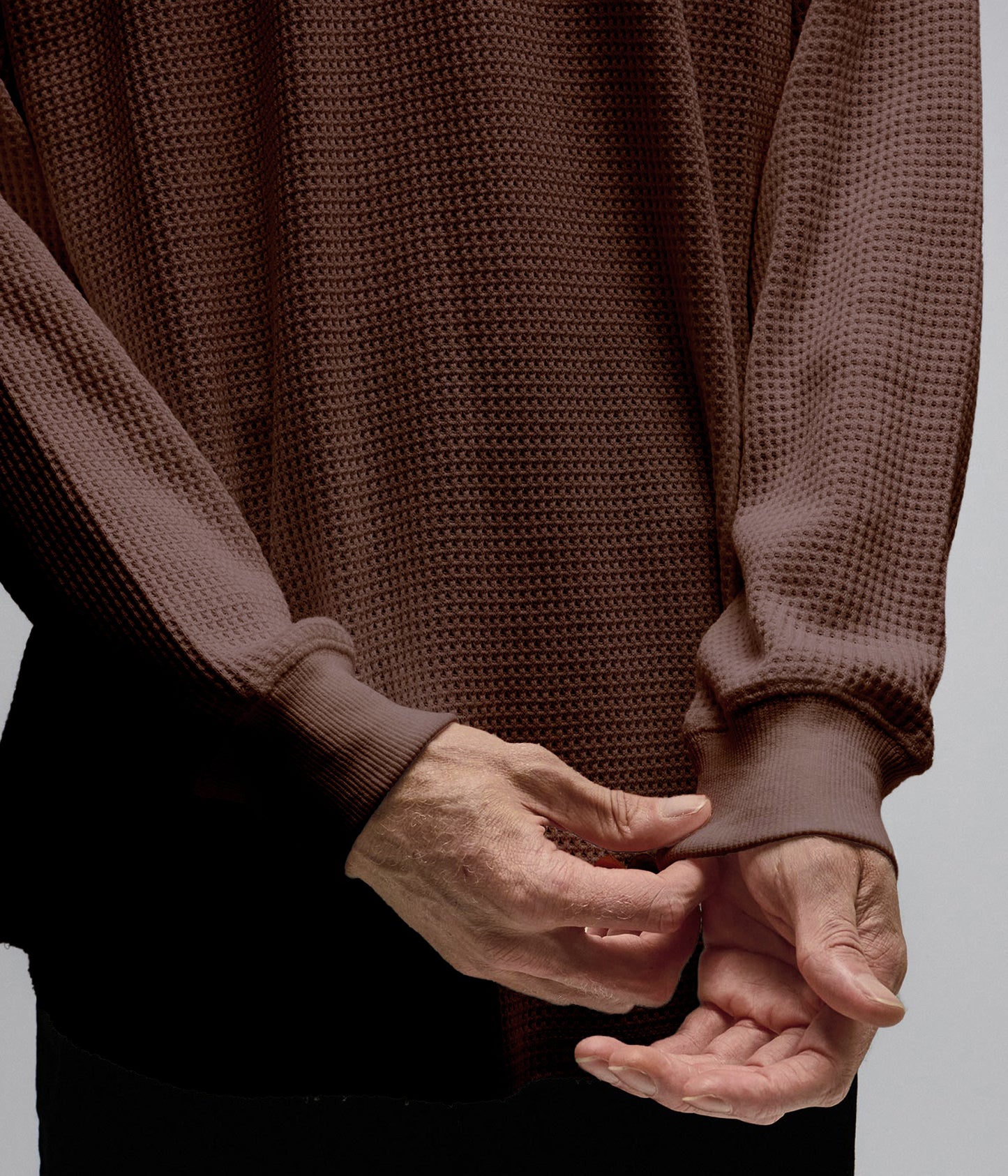 AG RAGLAN WAFFLE // BROWN