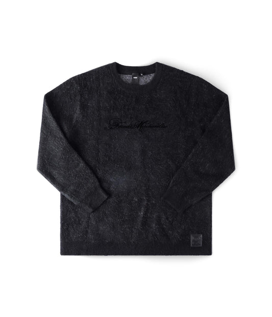 FORMER / ILLUSION MOHAIR KNIT // BLACK
