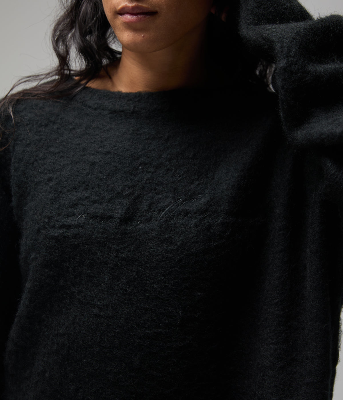 FORMER / ILLUSION MOHAIR KNIT // BLACK