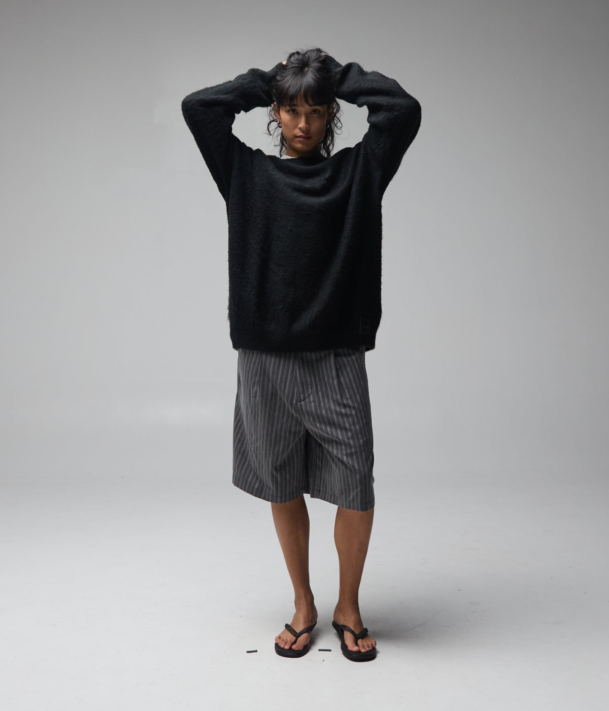 FORMER / ILLUSION MOHAIR KNIT // BLACK