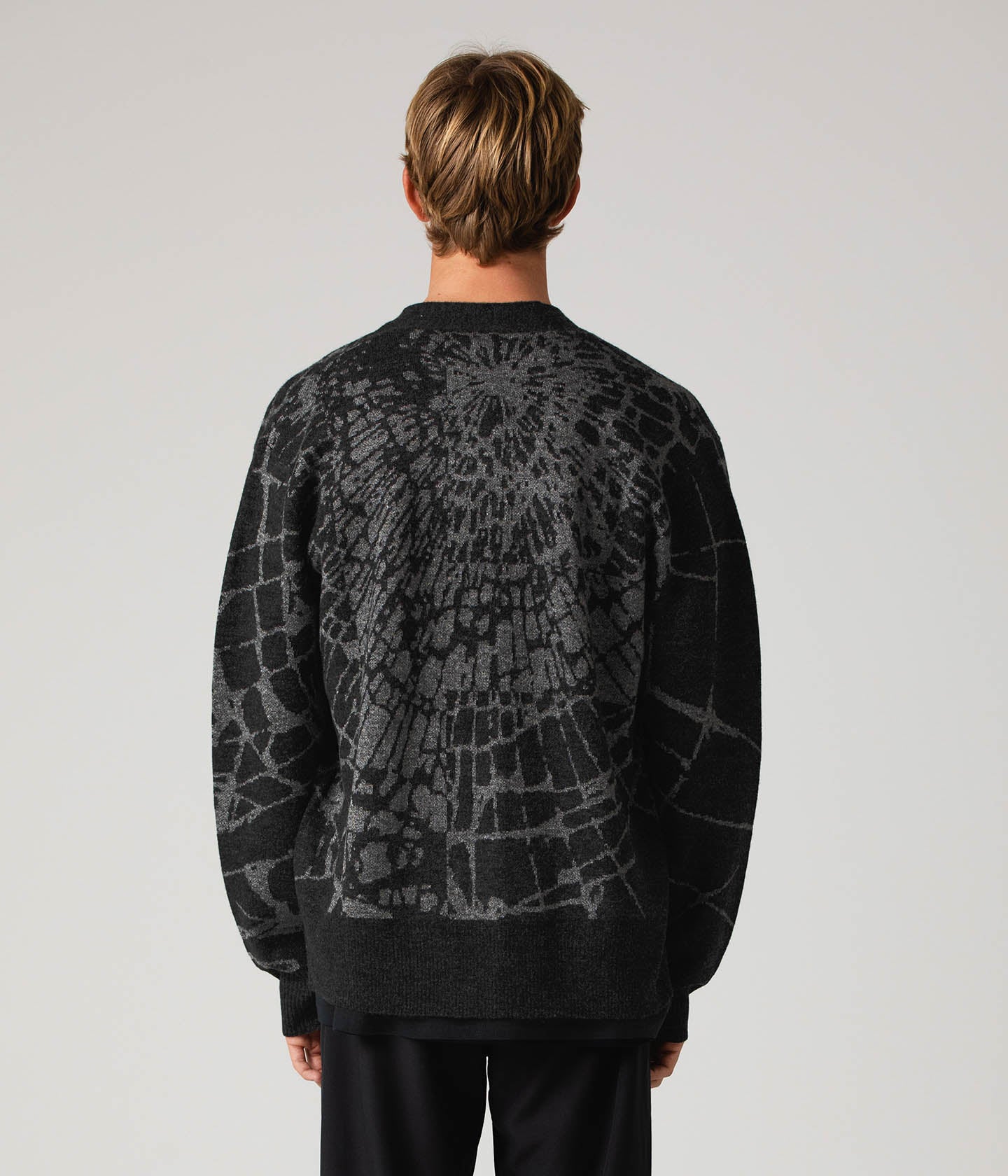 CA MIRROR CARDIGAN // BLACK/MARLE