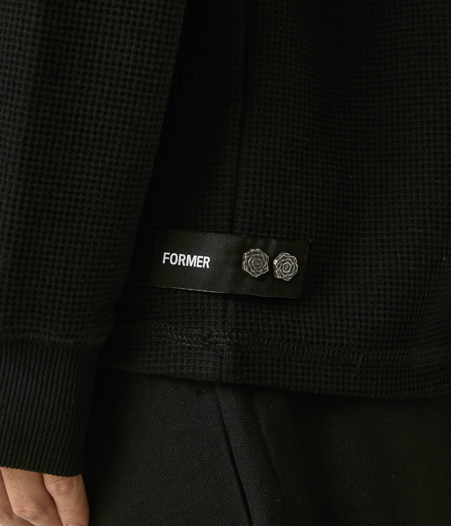 XU washing waffle long sleeve ブラック ANDERSON LS WAFFLE // BLACK – Former Merchandise Australia