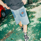 REYNOLDS HALO 21" DENIM SHORT // WORN BLUE