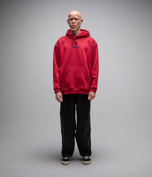 LEGACY EMBROID HOOD // CHERRY