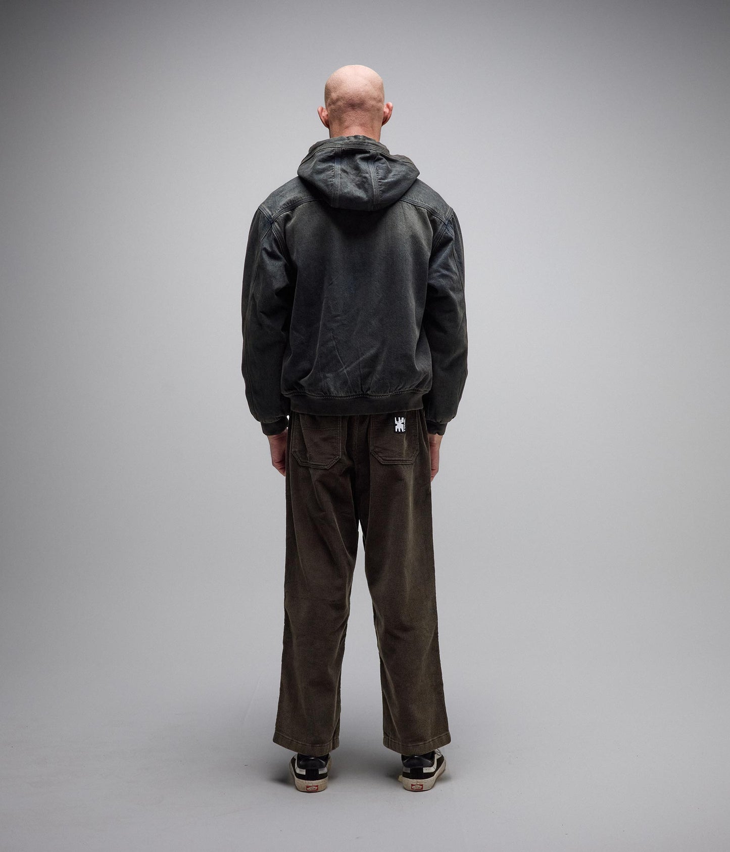 ENIGMA HOODED DENIM JACKET // DARK BLUE