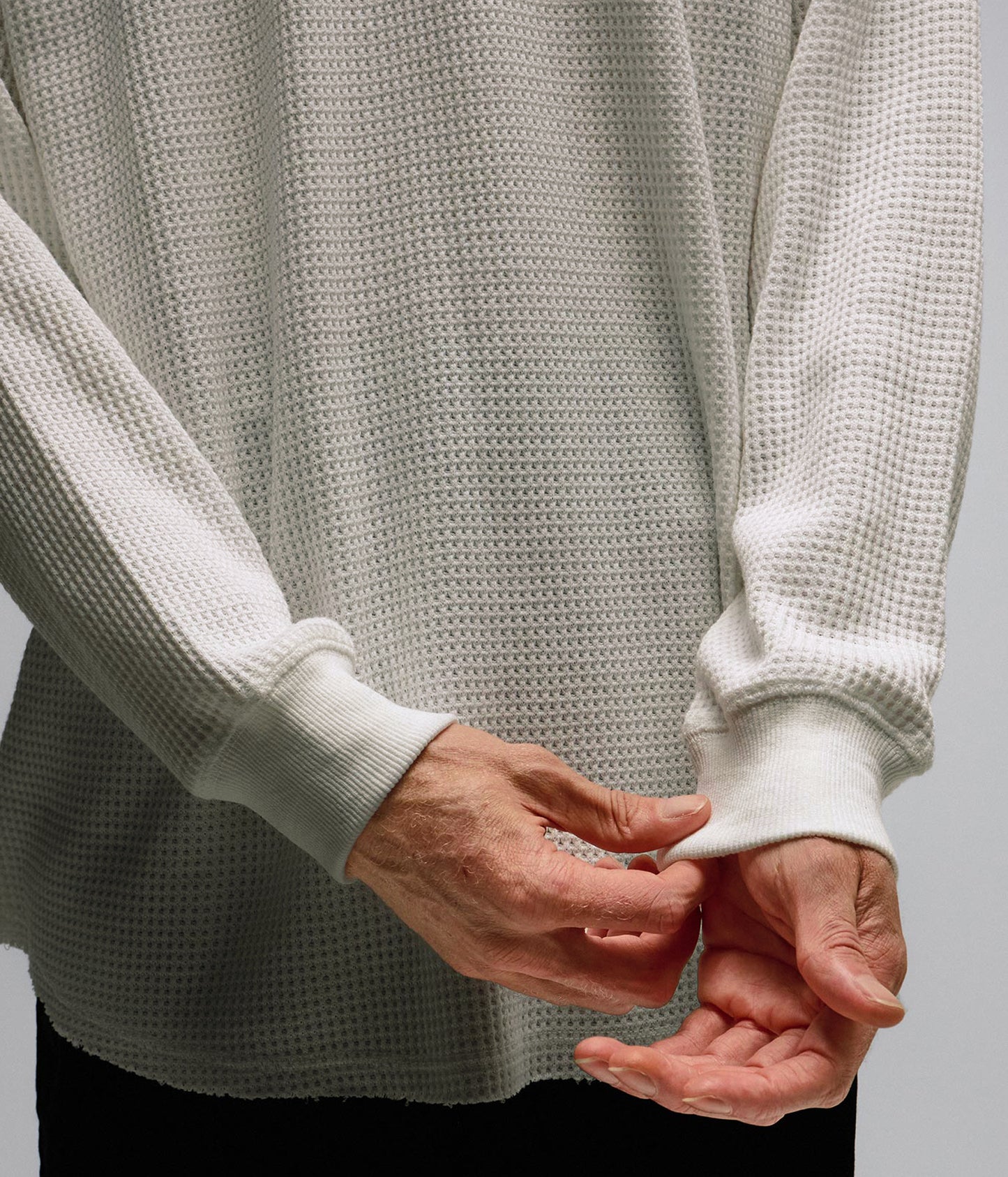 AG RAGLAN WAFFLE // BONE