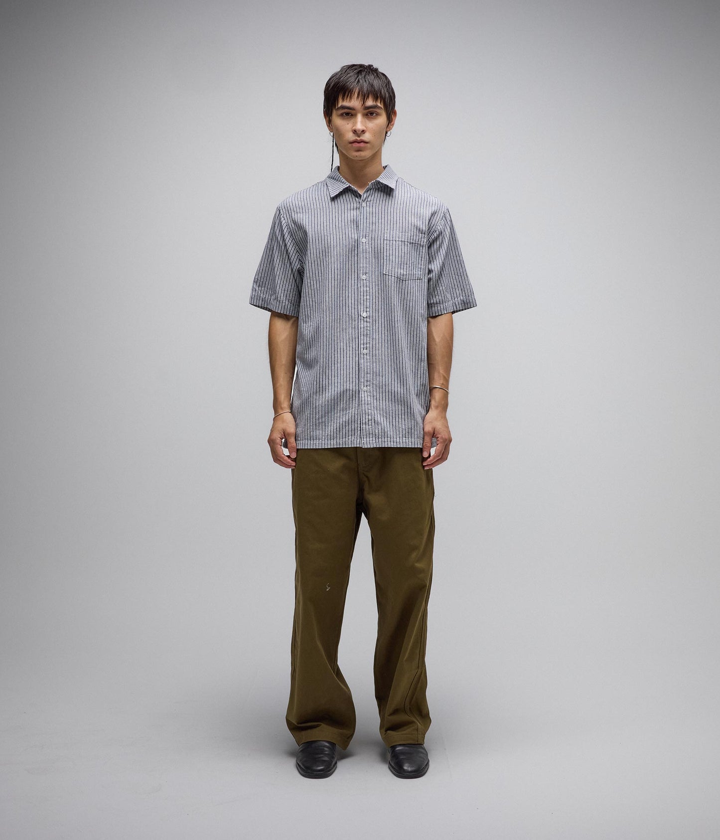 REYNOLDS STRIPE SHIRT // BONE NAVY