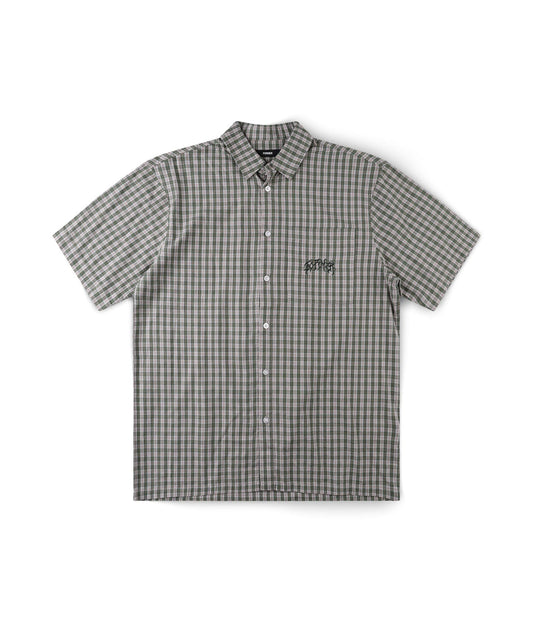 VIVIAN CHECK SS SHIRT // PINE