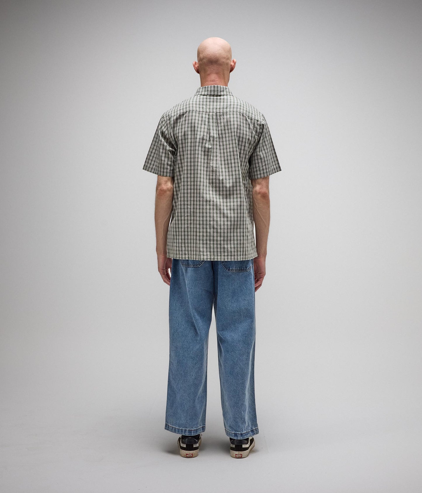 VIVIAN CHECK SS SHIRT // PINE