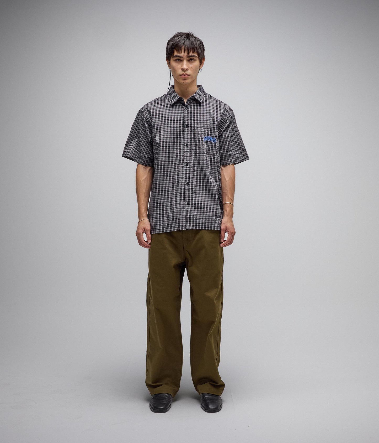 VIVIAN CHECK SHIRT // WORN BLACK