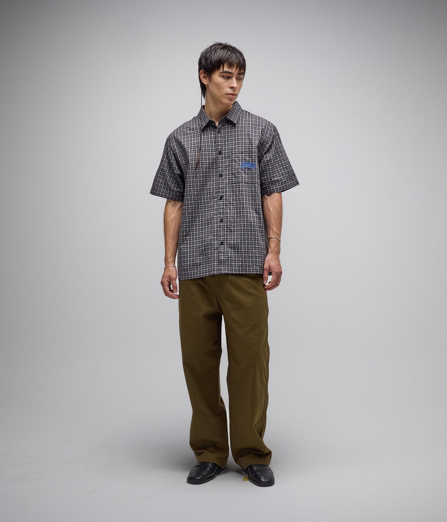 VIVIAN CHECK SHIRT // WORN BLACK