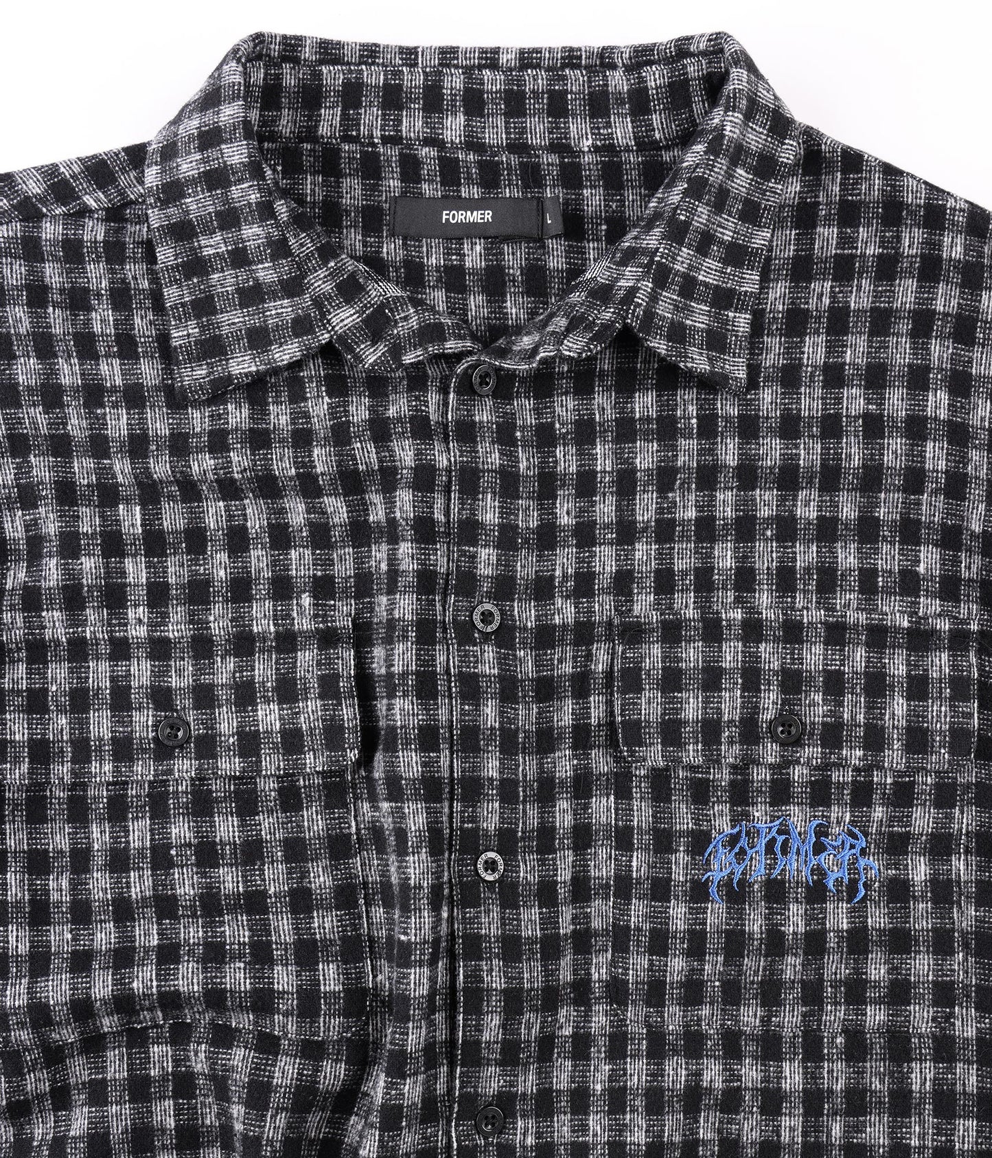 VIVIAN FLANNEL LS SHIRT // WORN BLACK
