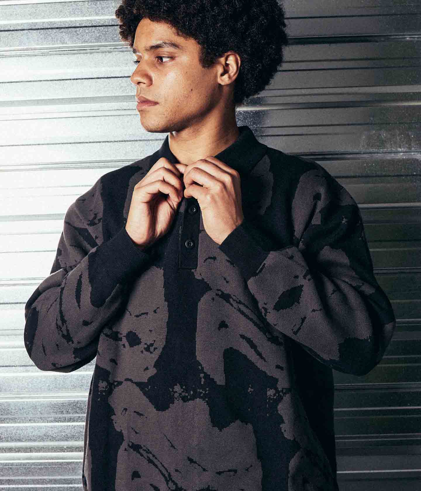 DISTORT LS KNIT POLO – Former Merchandise Australia