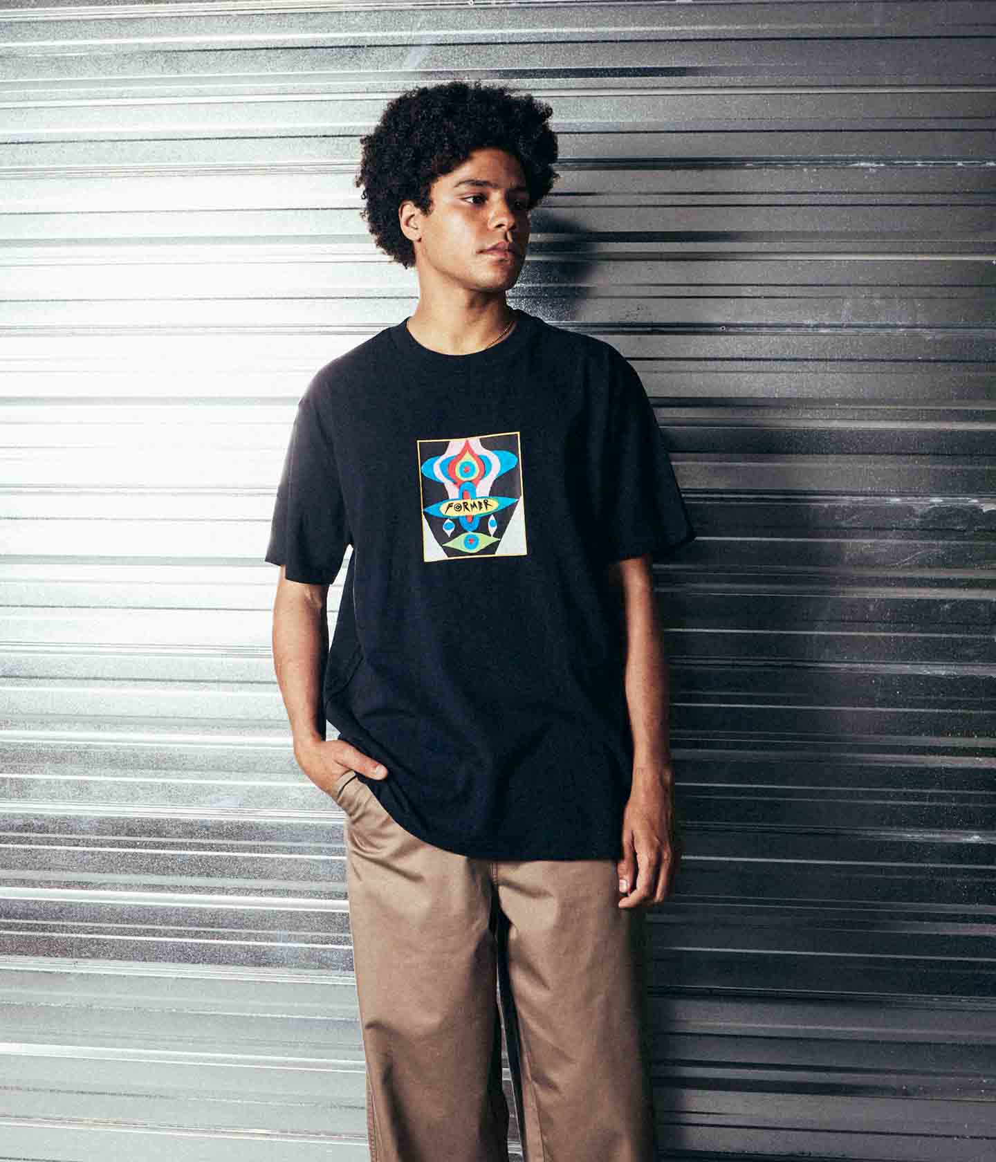 DROID PASTEL T-SHIRT // BLACK