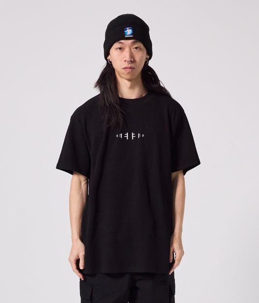 RECURRENT F WAFFLE T-SHIRT // BLACK