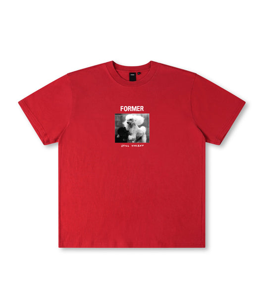 WAR POODLE T-SHIRT // WASHED RED