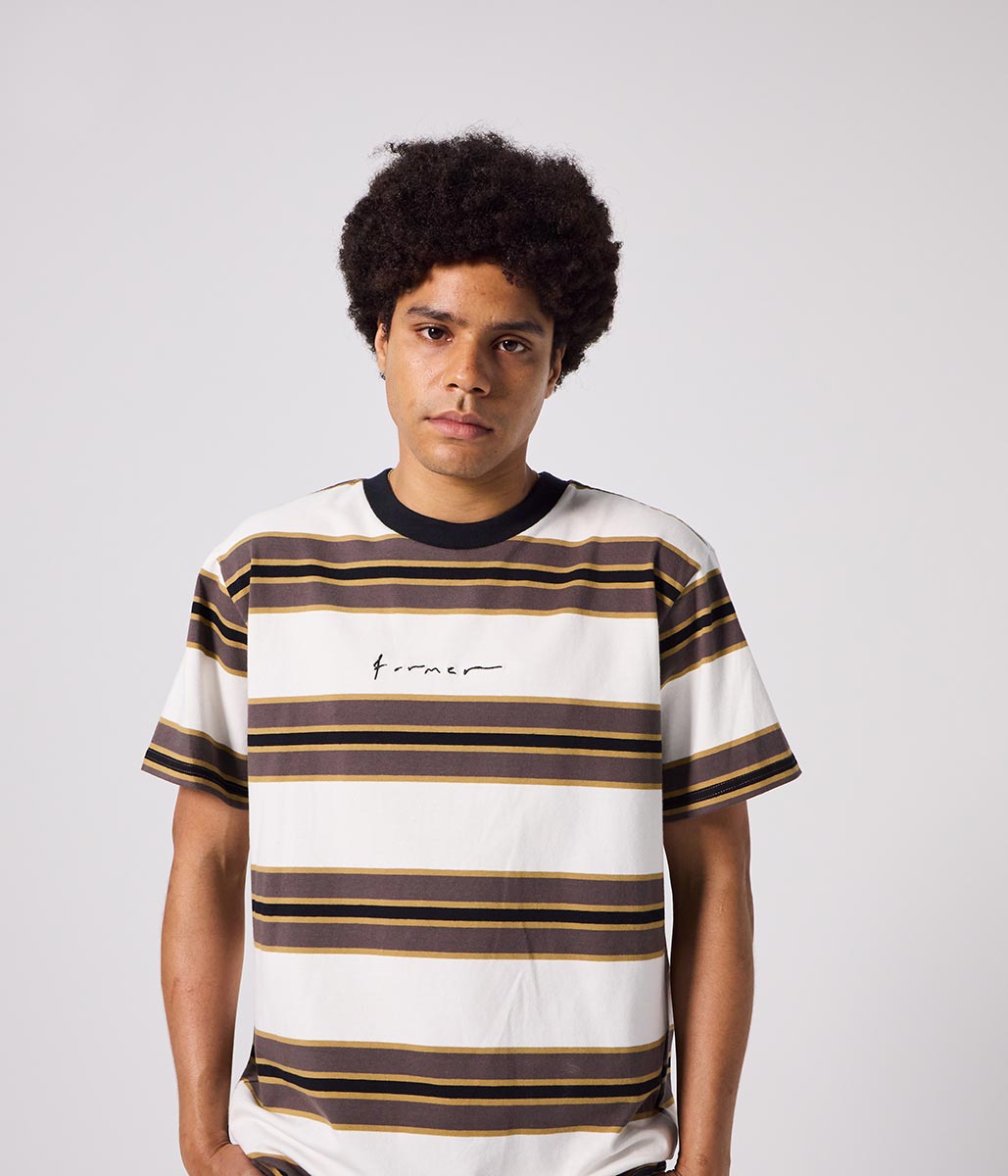 RAMPANT STRIPE T-SHIRT // COPPER