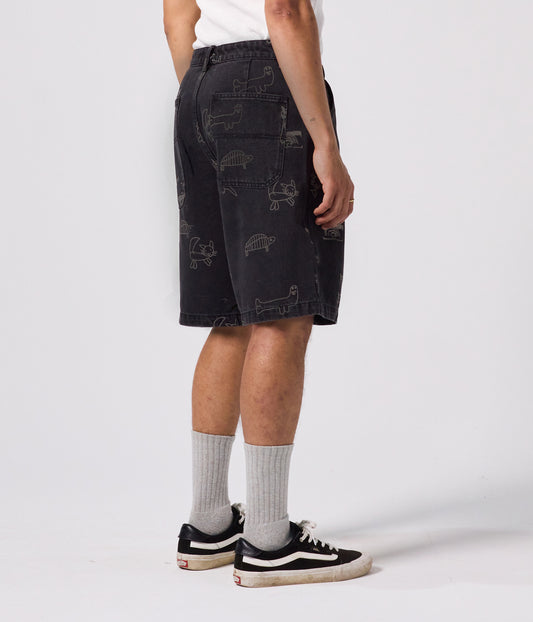 REYNOLDS YARDAGE DENIM 21' WALKSHORT // WASHED  BLACK