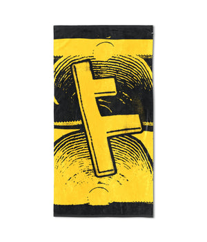 SLANT F TOWEL // BLACK