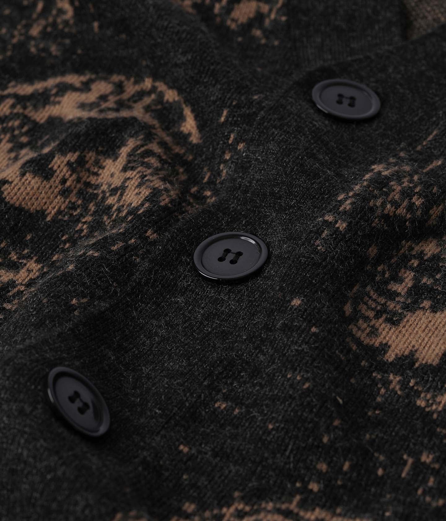 CA BRAINSCAN CARDIGAN // BLACK MUSHROOM