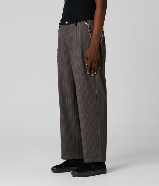 HARMONY PINSTRIPE PANT // BROWN