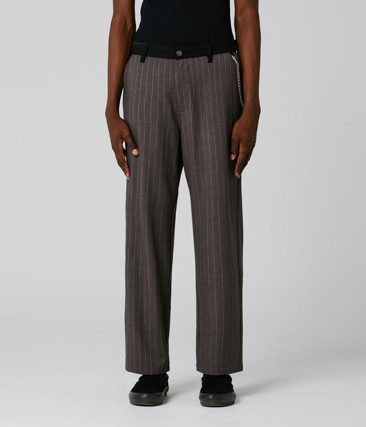 HARMONY PINSTRIPE PANT // BROWN