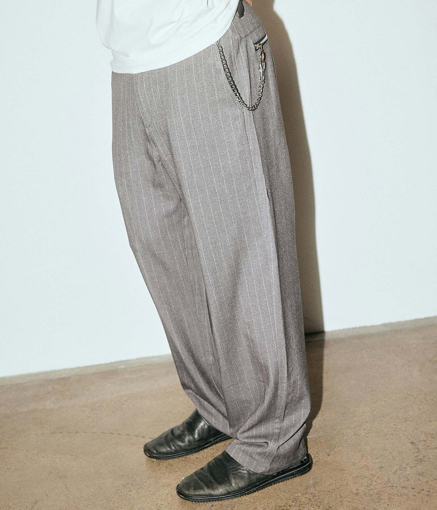 HARMONY PINSTRIPE PANT // BROWN