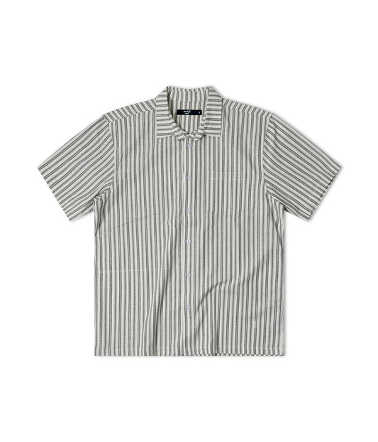 REYNOLDS STRIPED SS SHIRT // BONE GREEN