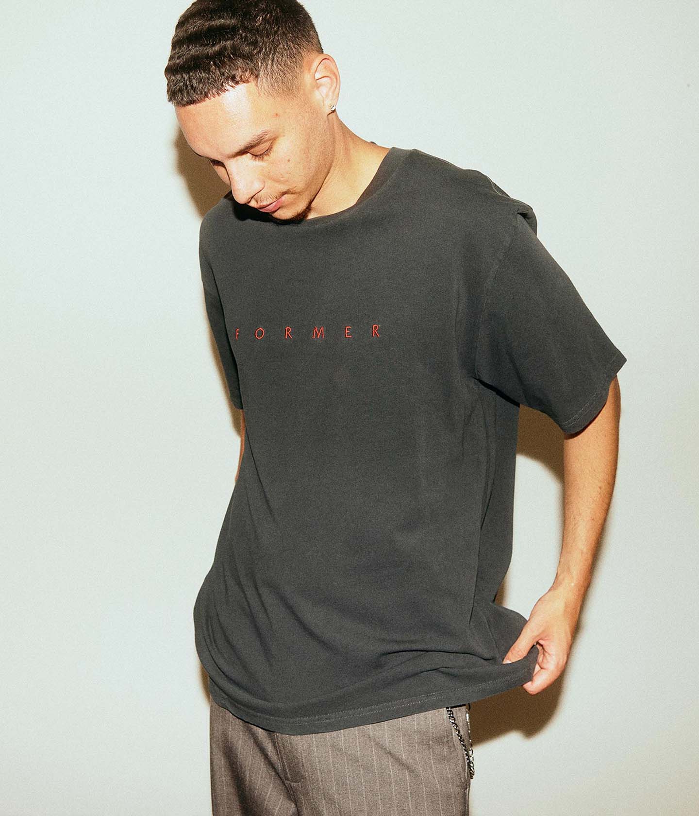 SUSPEND OVERSIZED T-SHIRT // WASHED BLACK