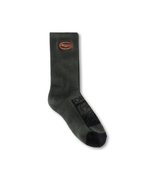 FLATLINE SOCK // WASHED GREEN