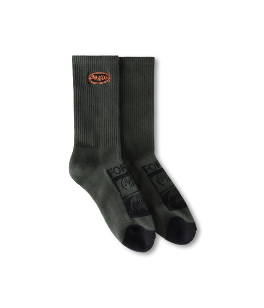 FLATLINE SOCK // WASHED GREEN