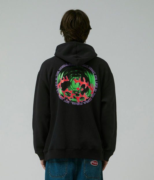 GLOBAL MIND HOOD // BLACK
