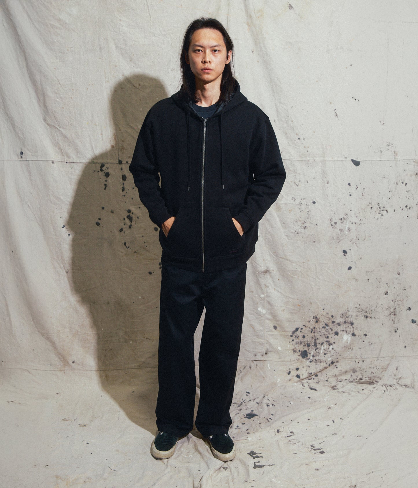 GLOBAL MIND LINED ZT HOOD // BLACK