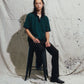 AG OPEN COLLAR POLO // PETROL