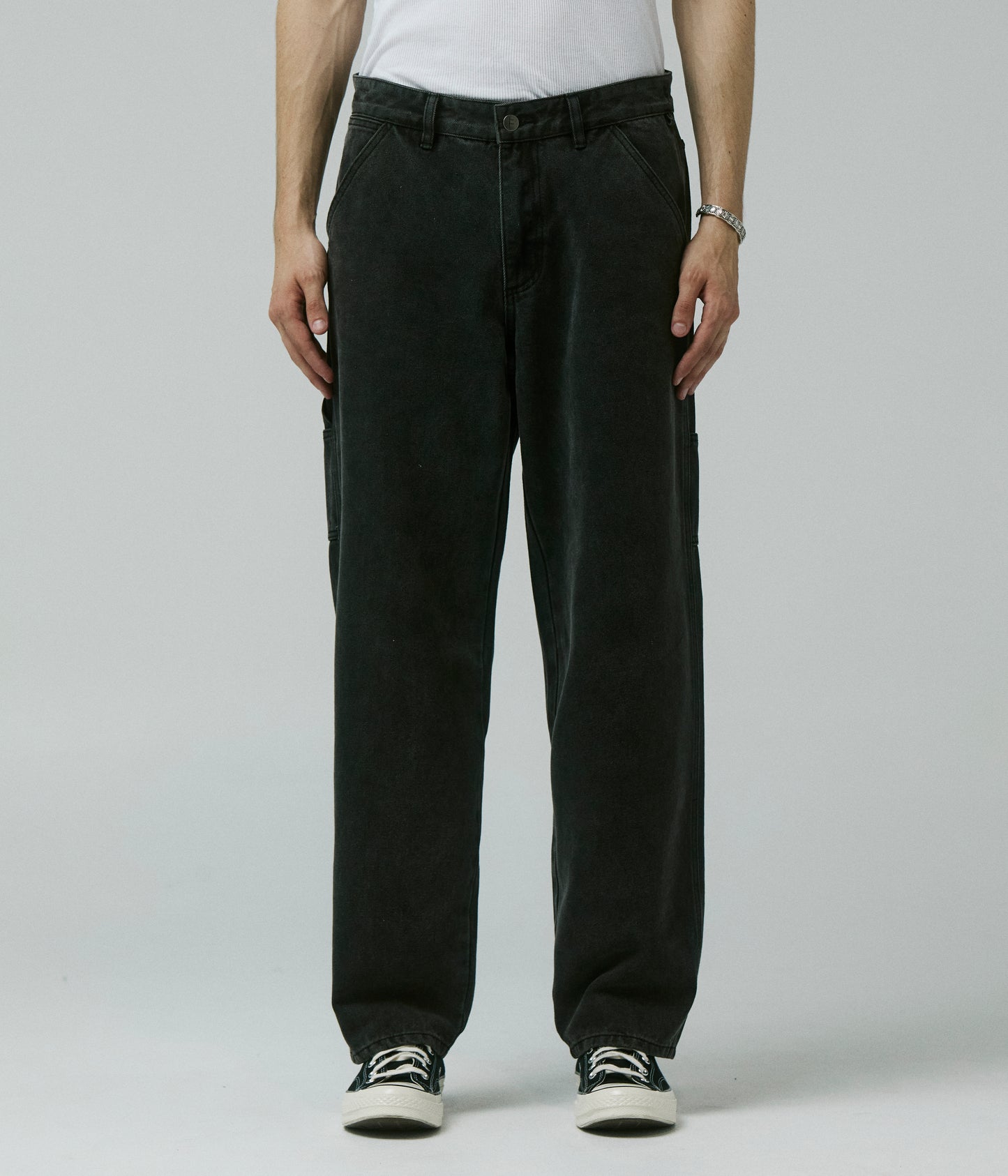 VT DISTEND DENIM CARPENTER PANT //  WASHED BLACK