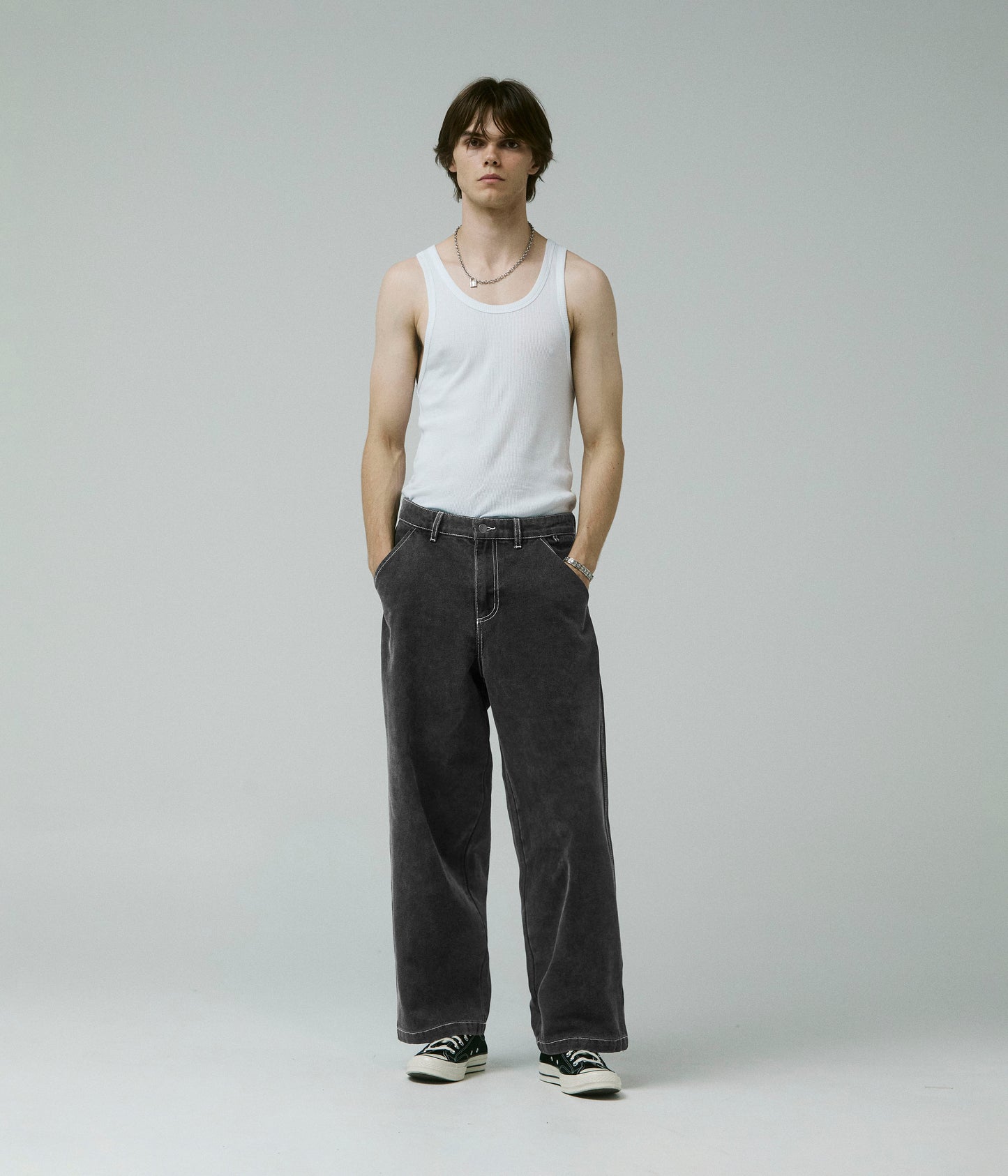 REYNOLDS FLATLINE DENIM PANT // WASHED BLACK