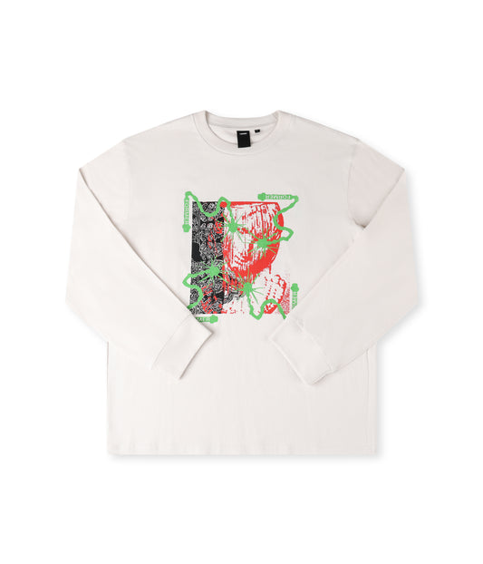 CHAINED LS T-SHIRT // BONE
