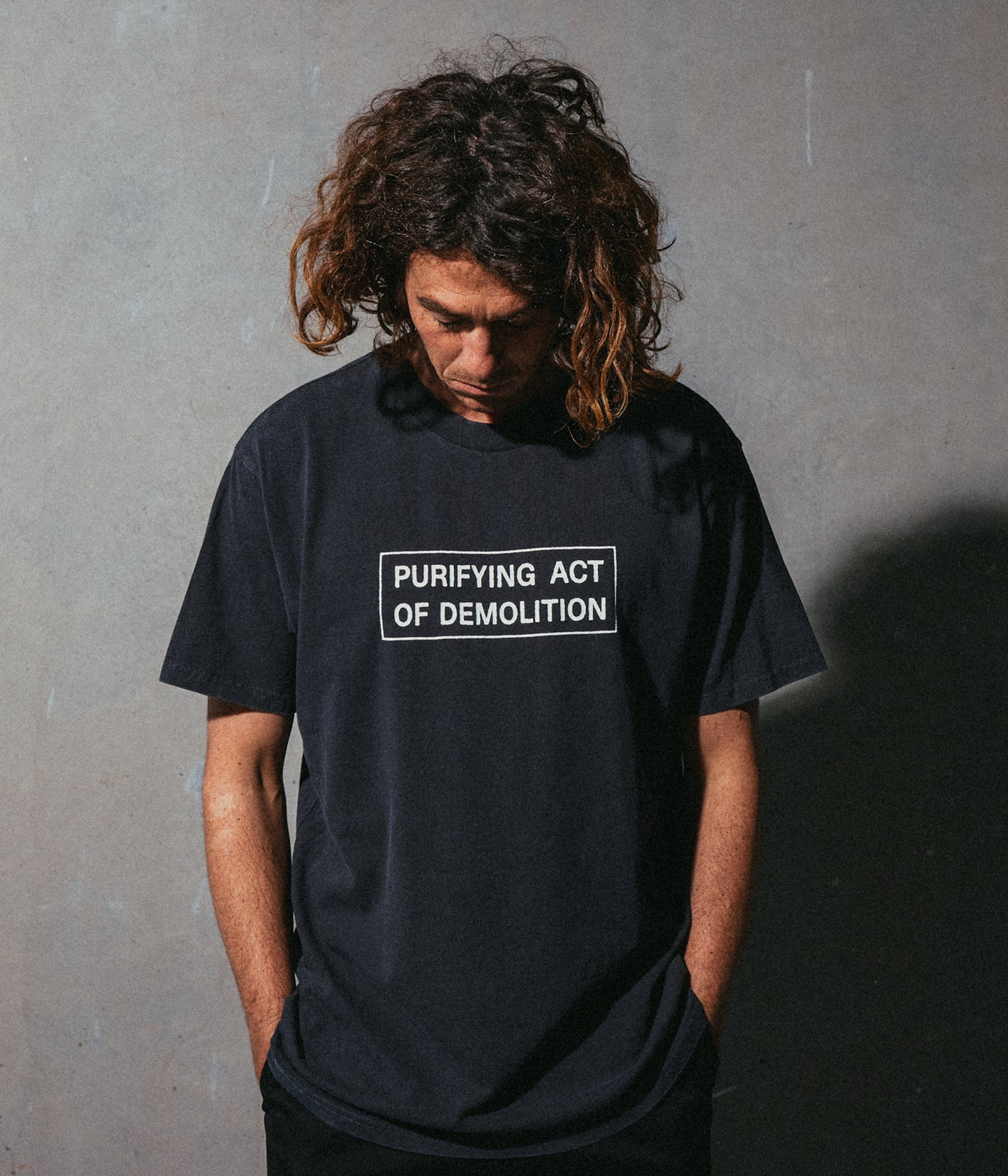 ACTION T-SHIRT // WASHED BLACK